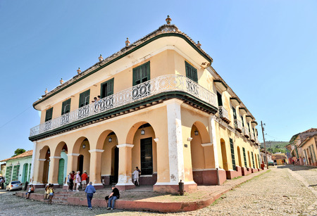 TRINIDAD, CUBA, MAY 8, 2009  A colourful old house in Trinidad, Cuba, on May 8th, 2009 のeditorial素材