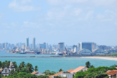 Recife, Pernambuco, Brazil, 2009  A panorama view of Recife from the hills of Olinda のeditorial素材
