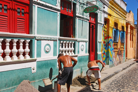 OLINDA, RECIFE, BRAZIL, SEPTEMBER 1, 2009   Beautiful colourful houses in Olinda