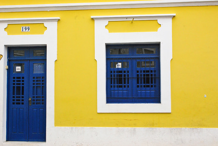OLINDA, RECIFE, BRAZIL, SEPTEMBER 1, 2009   Beautiful colourful houses in Olindaのeditorial素材