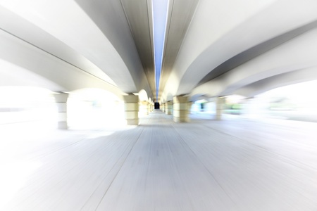 A blurred picture of a bridge, perfect for backgroundsの写真素材