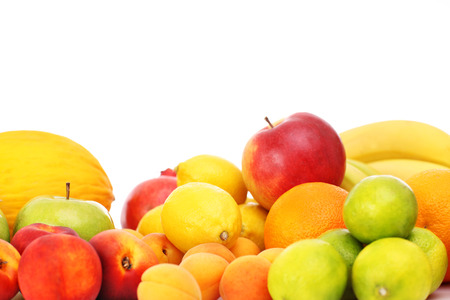 A picture of fruits over white backgroundの写真素材