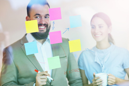 Picture of businesspeople working together in office