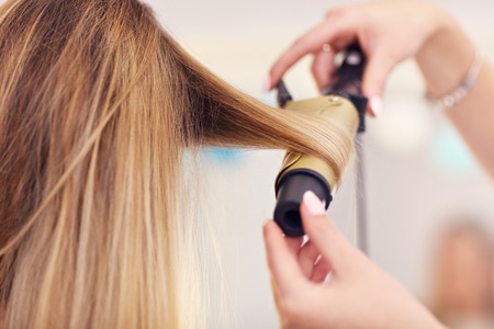 Adult woman at the hair salonの写真素材
