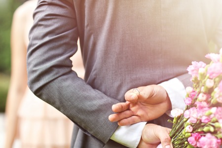 Picture of beautiful wedding couple enjoying weddingの写真素材