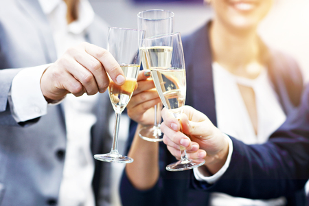 Group of business people celebrating successの写真素材