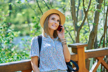A nice and happy girl with smarfone