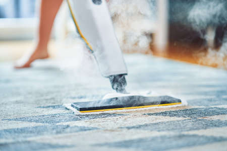 Picture of steam cleaner over floor or carpetの写真素材