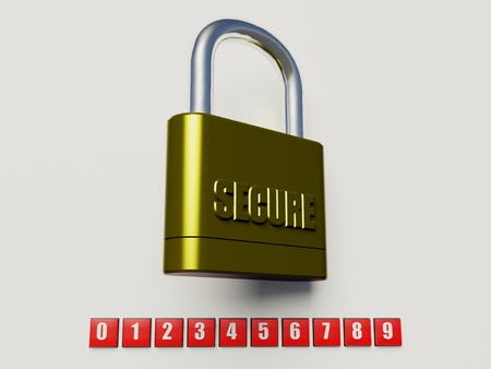 padlock secureの写真素材