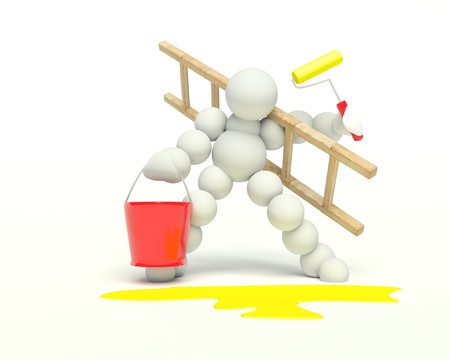 3d man wants to lime but gentlyの写真素材