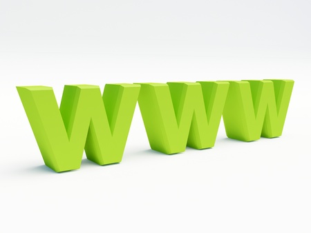 www internet on a white backgroundの写真素材