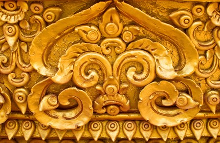 Lai Thai on the temple wallの写真素材