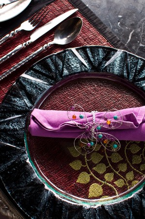 Oriental dinner setの写真素材