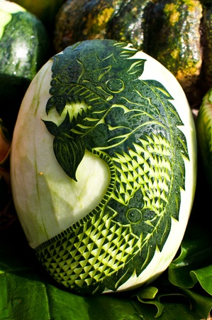 Watermelon Sculpture の写真素材