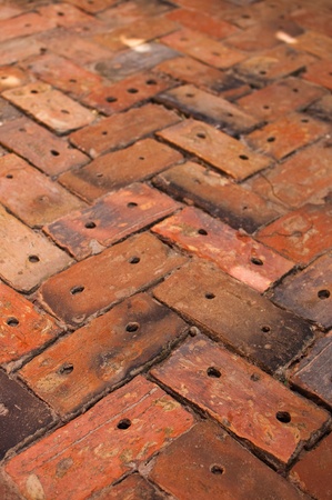 Brick Sidewalk Pattern の写真素材