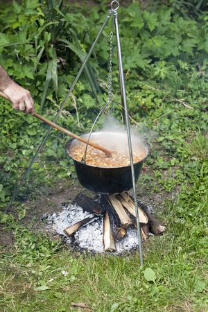 camping lunchの写真素材