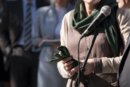 news conferenceの写真素材