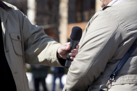 interview for the pressの写真素材