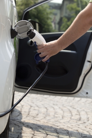 charging of an electric car の写真素材