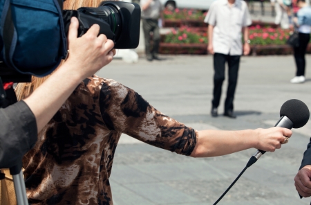Media interviewの写真素材