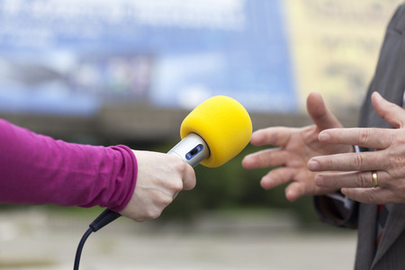 Press interviewの写真素材