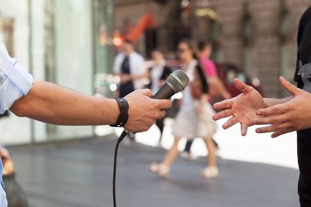 Press interviewの写真素材