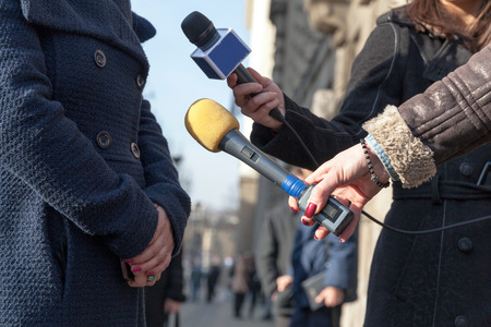 Media interview. Journalismの写真素材