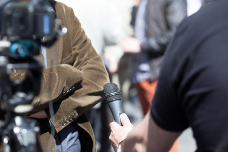 Television interviewの写真素材
