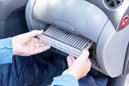 Replacing an old car cabin air filter
