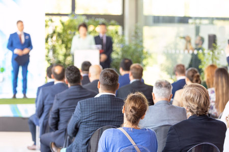 Audience at business seminar or conference eventの写真素材