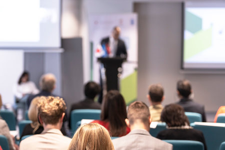 Business conference and presentation or international economic forum