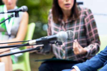 Round table event or business conferenceの写真素材