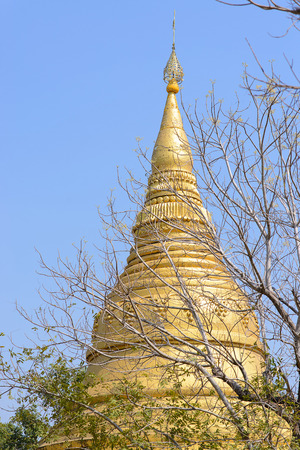 Gold pagoda in thailandの写真素材