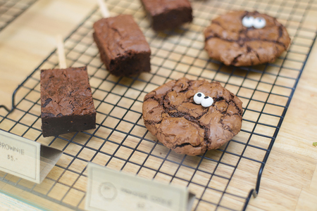 Chocolate Chip Cookies and brownieの写真素材