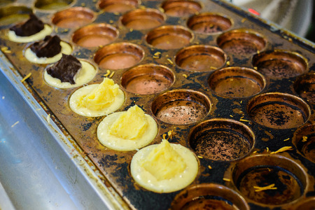 Fried coconut pancake in Thailand.の写真素材