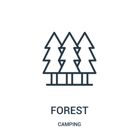 forest icon isolated on white background from camping collection.のイラスト素材