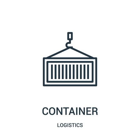 container icon vector from logistics collection thin line container outline icon vector illustration linear symbol for use on web and mobile apps logo print media royalty free vector graphics clipdealer