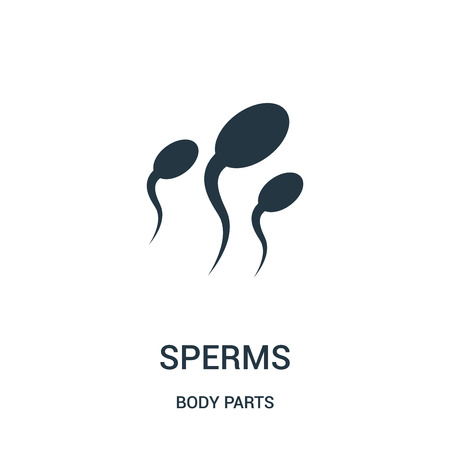 sperms icon vector from body parts collection. Thin line sperms outline icon vector illustration. Linear symbol for use on web and mobile apps, logo, print media.のイラスト素材