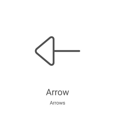 Arrow Icon Vector From Arrows Collection Thin Line Arrow Outline Icon Vector Illustration Linear Symbol For Use On Web And Mobile Apps Logo Print Media イメージマート
