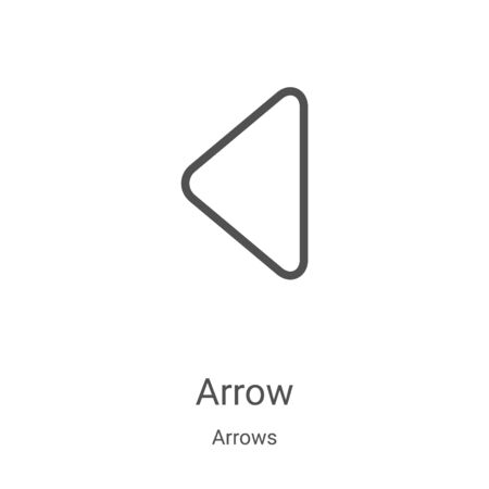 arrow icon vector from arrows collection. Thin line arrow outline icon vector illustration. Linear...