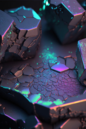 bunch of cubes sitting on top of a table. generative ai.の素材