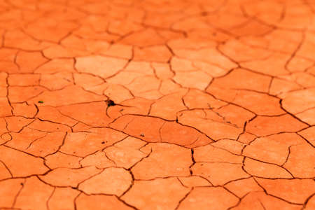 Orange drought soil pattern - no waterの写真素材