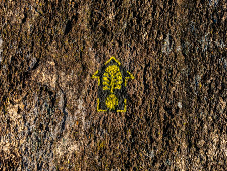 Trail marks in Transmantiqueira long trail hike - mantiqueira range Brazil
