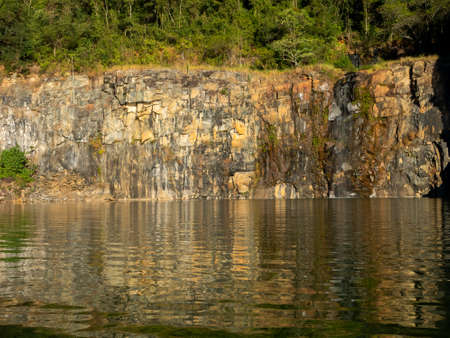 Rock cliff on Jaguari dam