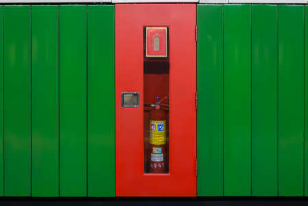 Fire extinguisher on brazilian subway station