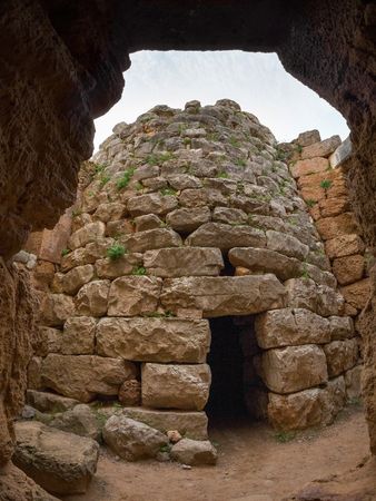 A view of nuragic complex of Palmaveraの写真素材