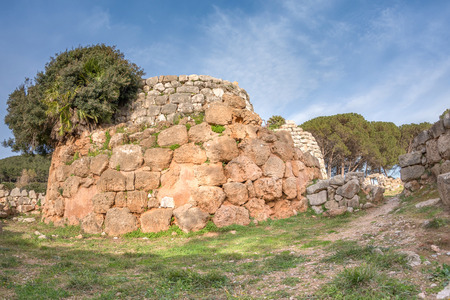 A view of nuragic complex of Palmaveraの写真素材