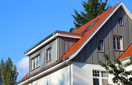 flat roof dormerの写真素材