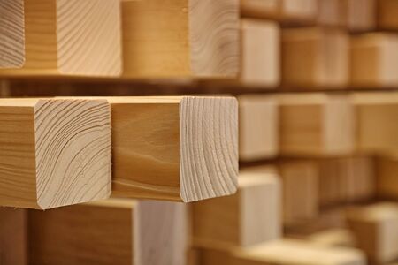 Texture of stacked square wood