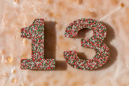 13th birthday cakeの写真素材